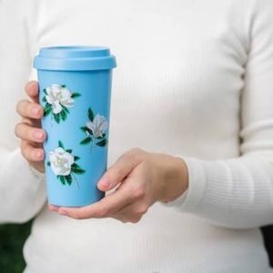 Draper James Magnolia Plastic Travel 16oz Tumbler